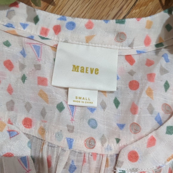 {Anthro} Maeve "Paccia" Confetti Ruffle Blouse - Picture 5 of 7